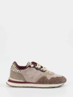 Damen MRP – Retro-Sneaker aus Veloursleder Beige