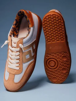 – Retro-Sneaker aus Veloursleder in Pastell*MRP New