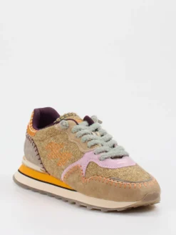 – Retro-Sneaker aus Veloursleder & Glitzertextil*MRP Clearance