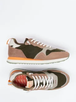 Herren MRP – Retro-Sneaker aus Veloursleder und Textil Oliv