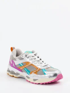 – Sneaker aus Metallicleder und Mesh*MRP Outlet