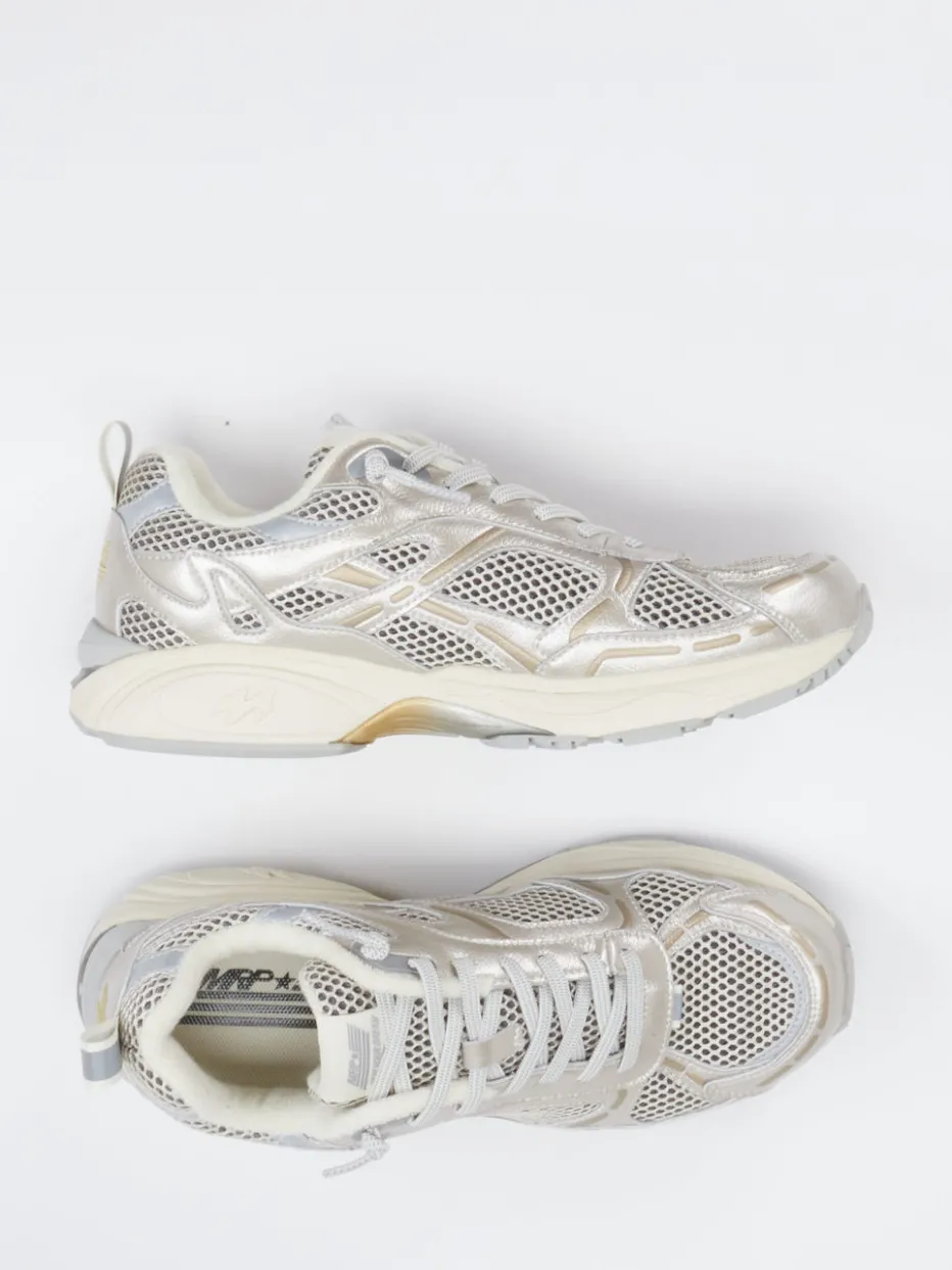 Damen MRP – Sneaker aus Textil in Champagner-Metallic