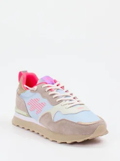 – Sneaker aus Veloursleder und Textil hellblau*MRP Discount