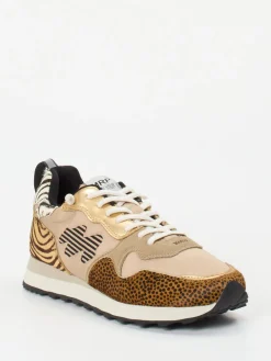 – Sneaker aus Veloursleder mit Animalprint*MRP New