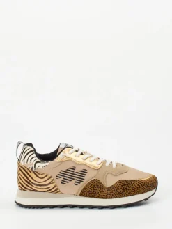– Sneaker aus Veloursleder mit Animalprint*MRP New