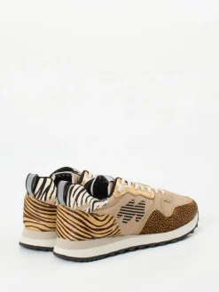 – Sneaker aus Veloursleder mit Animalprint*MRP New