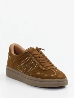 Damen MRP – Sneaker aus Veloursleder cognac