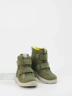 Kinder Naturino – Klett-Boots aus Veloursleder oliv