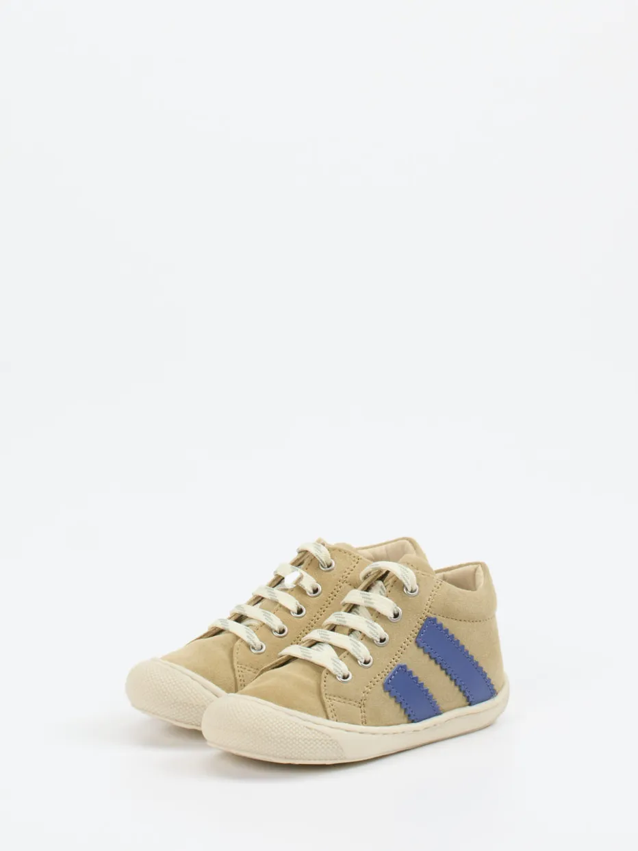 – Mid-Top-Sneaker aus Veloursleder sandbeige*Naturino New