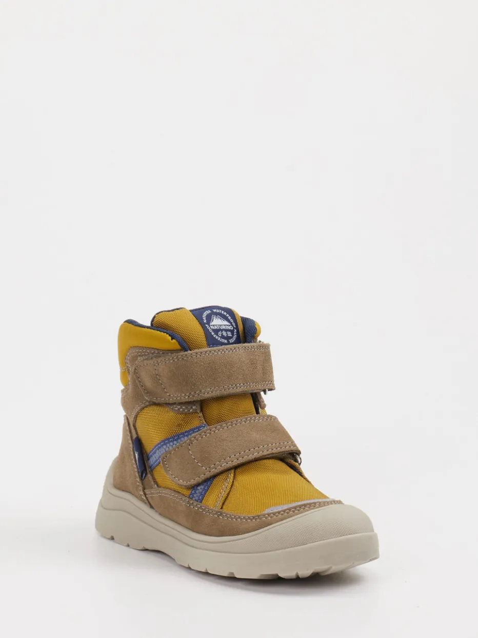 Kinder Naturino – Outdoor-Stiefelette aus Leder ockergelb
