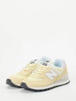 Damen New Balance – Retro-Sneaker aus Veloursleder Pastell