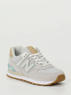 Damen New Balance – Sneaker aus Textil und Veloursleder Hell