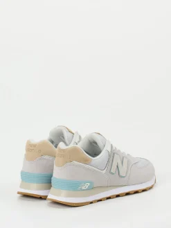 Damen New Balance – Sneaker aus Textil und Veloursleder Hell