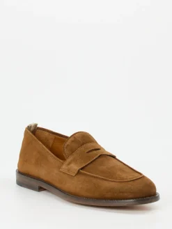 – Loafer aus Veloursleder Cognac*Officine Creative Hot