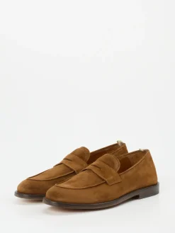 – Loafer aus Veloursleder Cognac*Officine Creative Hot