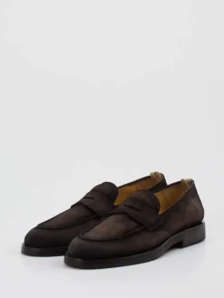 – Penny Loafer aus Veloursleder Dunkel*Officine Creative Hot