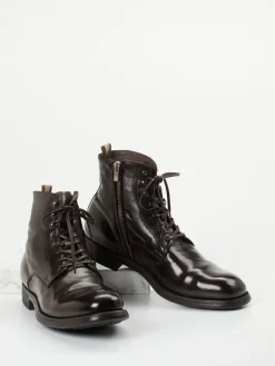 Herren Officine Creative – Schnürboots aus Büffelleder Dunkel