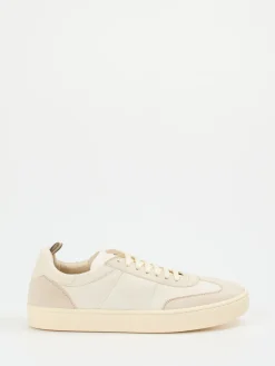Herren Officine Creative – Sneaker aus Kalb- und Veloursleder Beige