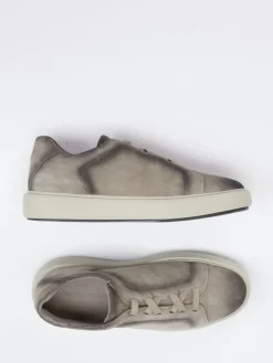 – Sneaker aus Veloursleder taupegrau*Officine Creative Sale