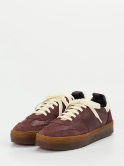 Damen Officine Creative – Sneaker aus Veloursleder in Bordeaux