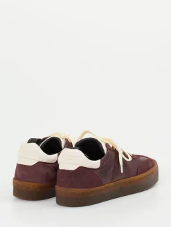 Damen Officine Creative – Sneaker aus Veloursleder in Bordeaux