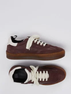 Damen Officine Creative – Sneaker aus Veloursleder in Bordeaux