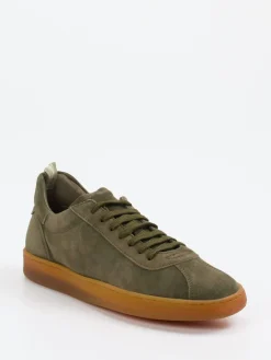Herren Officine Creative – Sneaker aus Veloursleder oliv