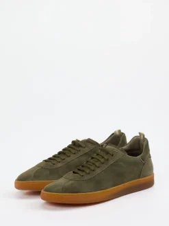 Herren Officine Creative – Sneaker aus Veloursleder oliv