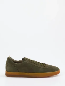 Herren Officine Creative – Sneaker aus Veloursleder oliv