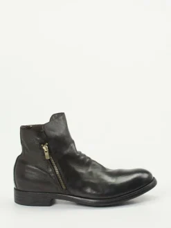 – Stiefeletten aus Büffelleder Schwarz*Officine Creative Hot