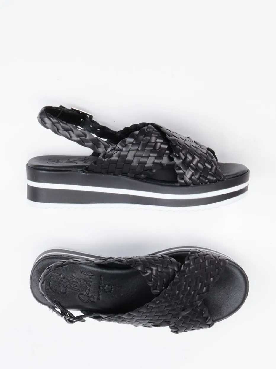 – Plateau-Sandale aus Flechtleder*Oh!My Sandals Sale