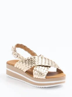 Damen Oh!My Sandals – Plateau-Sandale aus Flechtleder