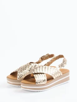 Damen Oh!My Sandals – Plateau-Sandale aus Flechtleder