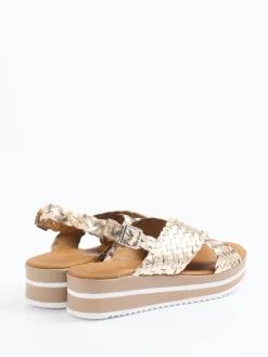 Damen Oh!My Sandals – Plateau-Sandale aus Flechtleder
