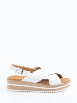 – Plateau-Sandale aus Flechtleder*Oh!My Sandals Outlet