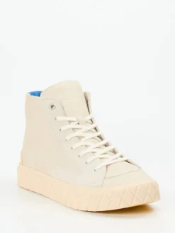 Damen Palladium Unisex Palladium – High-Top Sneaker aus Veloursleder creme