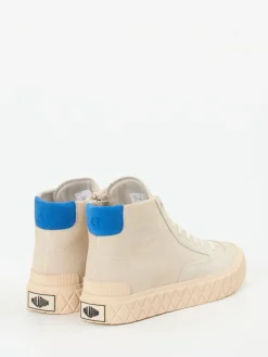 Damen Palladium Unisex Palladium – High-Top Sneaker aus Veloursleder creme