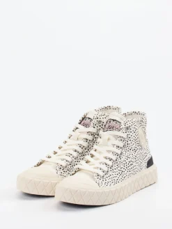 – High-Top Sneaker aus Lammleder creme*Palladium Discount