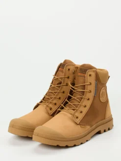 Herren Palladium Unisex Palladium – Schnürboots aus Nubukleder in Camel