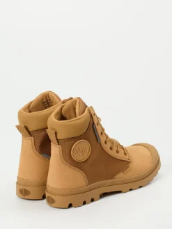 Herren Palladium Unisex Palladium – Schnürboots aus Nubukleder in Camel