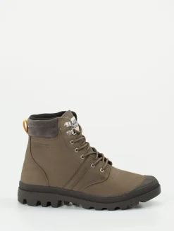Palladium – Schnürboots aus Nubukleder oliv*Palladium Herren Sale