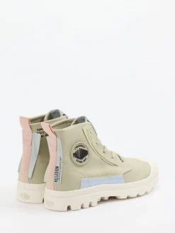 Damen Palladium – Schnürboots aus Canvas in Sandbeige