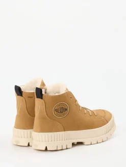 Palladium – Schnürboots aus Veloursleder camel*Palladium Unisex Online