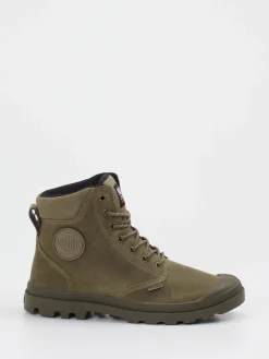 Palladium – Schnürboots aus Leder Oliv*Palladium Herren