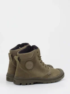 Palladium – Schnürboots aus Leder Oliv*Palladium Herren