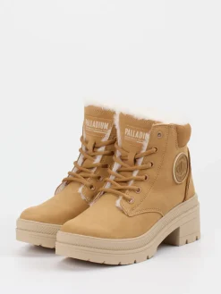 Damen Palladium Unisex Palladium – Stiefeletten aus Nubukleder in Camel