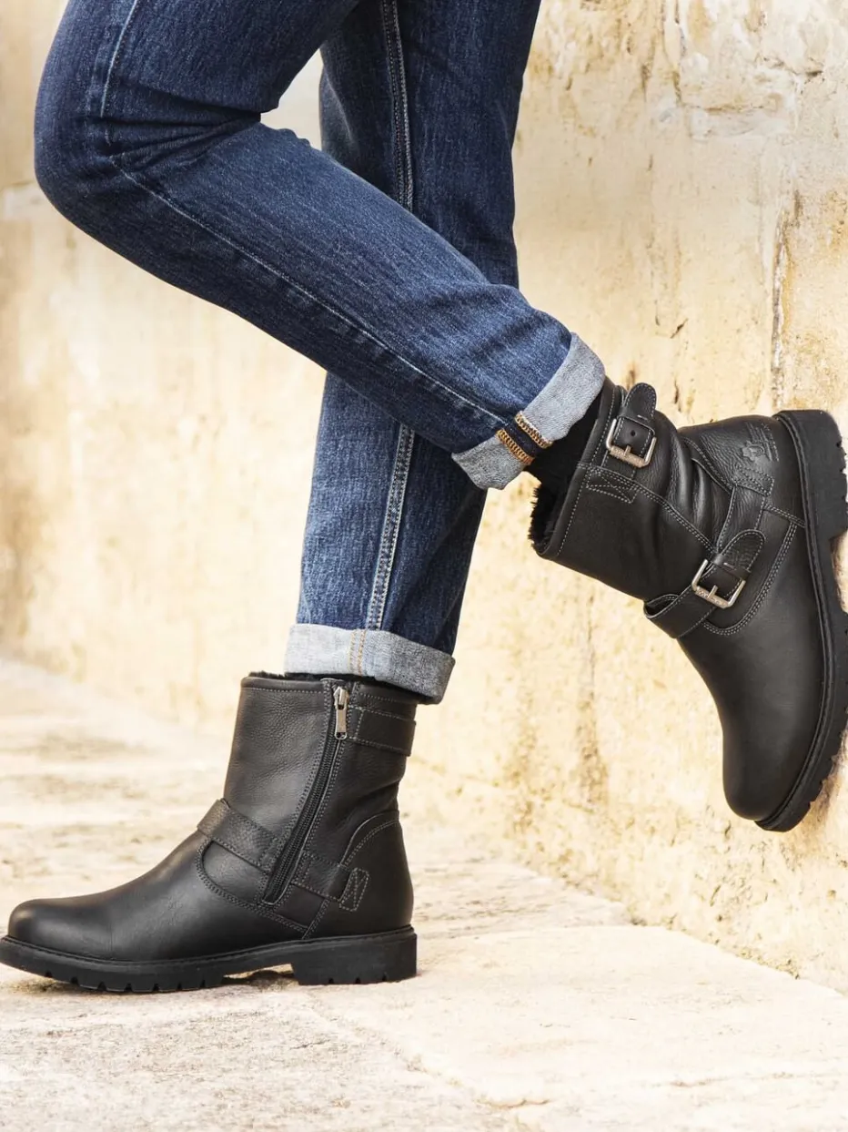 Herren Panama Jack – Biker Boots aus Fettleder