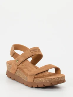 – Keilsandalette aus Veloursleder cognac*Panama Jack Sale