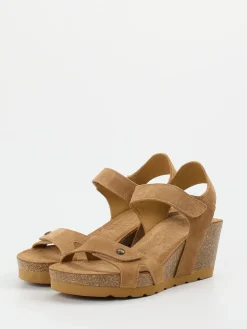 – Keilsandalette aus Veloursleder cognac*Panama Jack Best