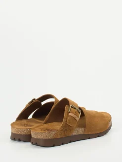 Herren Panama Jack – Komfort-Pantolette aus Veloursleder cognac
